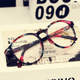 韩版简约大框潮平光镜 复古圆形眼镜框男女款眼镜架配近视眼镜