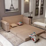 洛菲克现代客厅两用可折叠布艺多功能沙发床组合1.8 2米双人三人