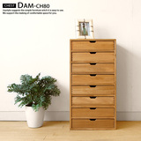 新款实木八斗柜日韩式简约现代风格宜家良品储物柜白橡木环保柜子