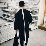 2016春夏外套韩版日系潮男士休闲风衣GD青少年修身型中长款薄大衣