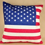 亚麻靠垫抱枕套创意英国美国国旗靠垫沙发坐垫套送老外礼物Gypd