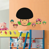 卡通墙贴画宝宝儿童房间卧室客厅可移除幼儿园贴纸小蘑菇黑板贴纸