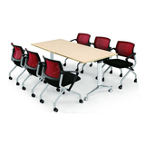 好环境家具高档多功能培训台 可移动会议桌 折叠培训桌 阅览桌