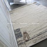 MASAR玛撒德国进口地毯羊毛地毯米色纯色地垫现代简约风格手工