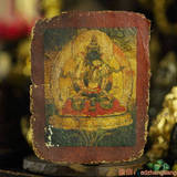 西藏古董 古旧小唐卡 苍老 可裱框 供养 摆件 装置0917(9)
