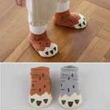 【脚爪毛圈袜】韩国新款超厚冬季儿童袜婴儿宝宝双面点胶防滑袜子
