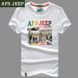 16夏季新款AFS JEEP专柜正品 男士短袖t恤运动印花圆领吉普t恤衫