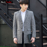 男士春季韩版修身中长款小西装商务休闲西服外套上衣青年男装单西