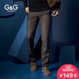 G＆G 2015秋季男士休闲裤男裤直筒修身休闲裤加绒加厚男装英伦风
