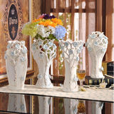 欧式白色陶瓷花瓶摆件创意家居客厅现代简约装饰品餐桌插花器摆设