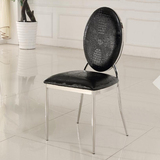 现代简约餐桌椅休闲家用酒店餐厅餐椅组合靠背绒布订做不锈钢椅子