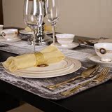 新古典欧式欧美样板间家居餐桌摆件西餐盘餐具餐碟刀叉勺套装全套