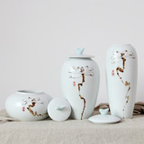 景德镇陶瓷 创意新中式罐子摆设摆件客厅酒柜家居软装饰品工艺品