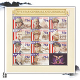 格林纳达二战五星级将军和舰队司令小版张 外国邮票 全新 专题票