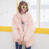 韩版2015冬季新款加厚保暖蓬蓬立领面包服短款棉衣女学生外套