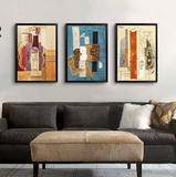 纯手绘油画 毕加索抽象装饰画客厅三联画沙发背景墙挂画壁画墙画