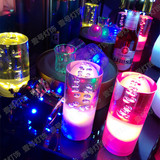 新款LED充电酒吧台灯 创意防摔亚克力透明气泡发光烛台七彩小夜灯