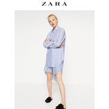 ZARA TRF 女装 条纹长版衬衫 07574123050
