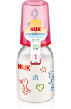 NUK专柜正品彩色卡通pp婴儿标准口径直身新生儿宝宝奶瓶防摔110ml