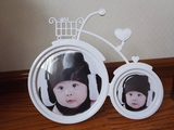 合相框 卡通韩式宝宝摆台新款白色人气儿童5寸7寸创意自行车组