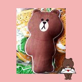 原单韩国line friends抱枕布朗熊可妮兔靠垫靠枕公仔毛绒玩具