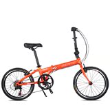 索罗门 C303 20寸铝合金车架6速折叠自行车 橙色 方便携带 包邮