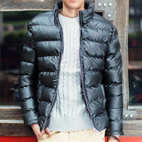 2015男士新款立领超轻薄羽绒服男青年秋冬季修身韩版青少年学生潮
