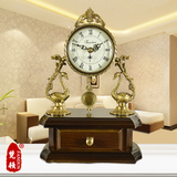 欧式仿古客厅座钟大号黄铜钟表摆件现代风格简约创意时尚石英钟表