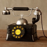 欧式复古电话机模型家居儿童房储蓄罐酒吧装饰品拍摄道具创意摆件
