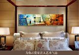纯手工绘画 现代客厅装饰画 线条抽象油画家居饰品卧室横酒店宾馆
