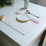 餐巾布艺可定做餐垫碗垫棉麻布艺餐巾垫小鱼餐布西餐餐巾布可定制