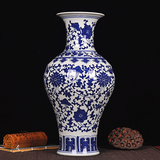 景德镇陶瓷器 新款仿古青花瓷花瓶 古典家居装饰客厅工艺礼品摆件