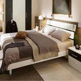 简约现代硬板床1.5m1.8米双人床宜家白色卧室家具婚床板式床 特价