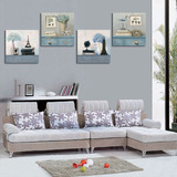欧式客厅装饰画地中海风格现代简约卧室壁画无框画艺术挂画客厅画