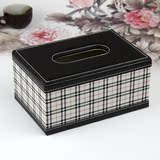 纸盒皮革小号时尚创意 汽车用纸巾盒抽纸盒客厅餐巾纸盒黑色面巾