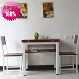 小户型简约伸缩可折叠餐桌简易小饭桌现代双层省空间家用钢木桌椅
