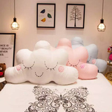 韩国创意云朵刺绣全棉大靠背超萌可爱儿童床头靠垫抱枕靠枕可拆洗