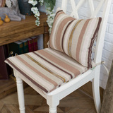 沃米兔美式乡村复古做旧条纹加厚 餐椅垫 坐垫海绵垫凳子垫可定做