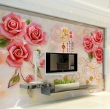 欧式浮雕3D墙纸电视背景墙客厅卧室温馨无纺布壁纸壁画简约玫瑰花