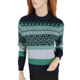鄂尔多斯市产 女式新款半高领套头毛衣 女士专柜正品羊绒衫DC6320