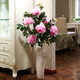 仿真花落地 套装 家居饰品摆设 客厅装饰花 欧式牡丹假花干花