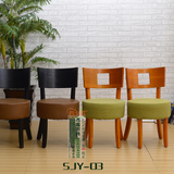 北欧实木桌椅 休闲茶餐厅桌椅甜品店奶茶店餐桌椅组合 沙发桌椅