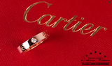 【DR】二手真品Cartier LOVE 玫瑰金窄版单钻戒指