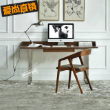 美式小户型实木电脑桌台式家用卧室简易书桌写字台学习办公桌椅