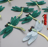 A1-11台湾双层蜻蜓装饰衣服刺绣布贴花片贴花DIY补丁贴片打补丁洞