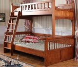 美式英伦纯实木儿童床 小屋美式高低子母床 儿童高低床 厂家直销