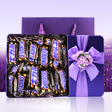 德芙巧克力礼盒士力架花生夹心紫色铁盒装妇女情人节礼物零食品
