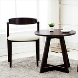 宜家风格洽谈小圆桌北欧简约现代实木咖啡桌椅组合小户型阳台茶几