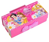 包邮可爱女孩带密码锁铅笔盒 粉色公主纸质文具盒 儿童文具盒