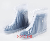 出口日本外贸水鞋套加厚透明鞋套多功能雨鞋套时尚平跟防水鞋套